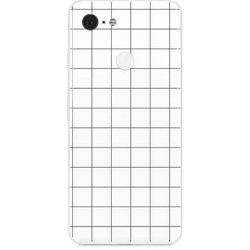 White Grid Google Pixel 3 Skin